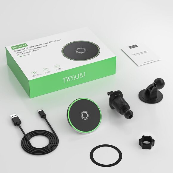 Magsafe Car Mount Charger for iPhone Magnetic Phone Holder 15W Fast Charging - Picture 7 of 7